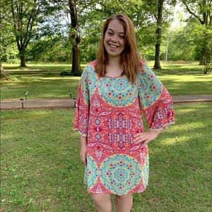 Patterned flowy dress
